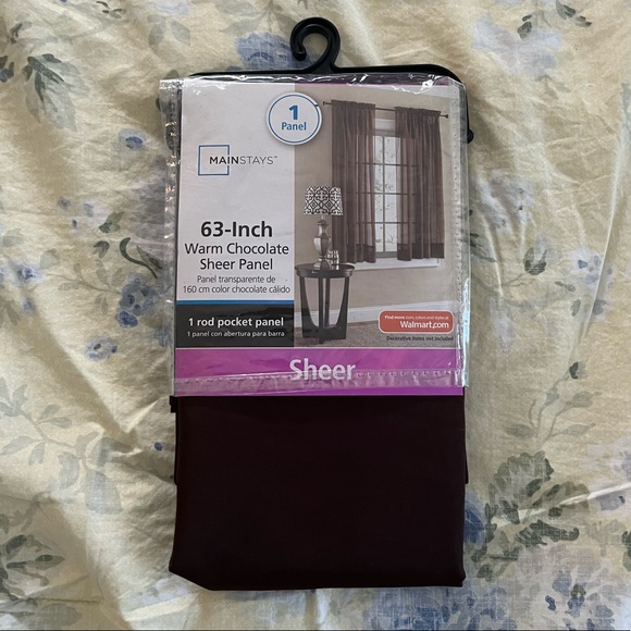 Mainstays Other - MAINSTAYS | Warm chocolate sheer panel